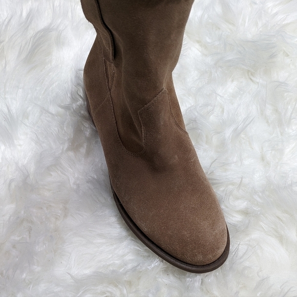 New Sole Society Suede Verona Faux Shearling Ankle Boot Size 8.5 - Picture 3 of 6